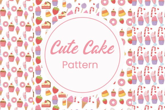 Download Cute Cake Pattern Illustration Design - Illustration Collection
