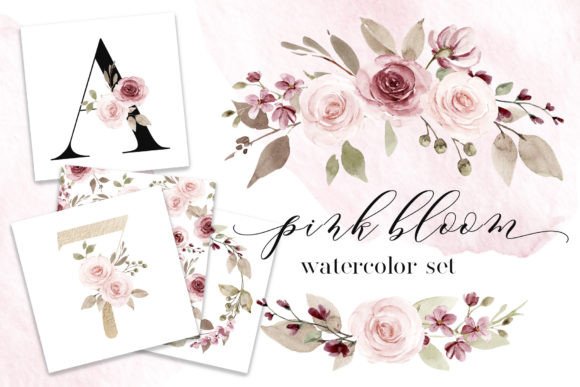 Download Watercolor Illustrations Pink Bloom - Illustration Collection