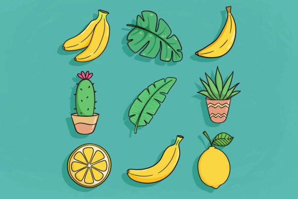 Download Set of Cute Summer Vector Illustration - Illustration Collection